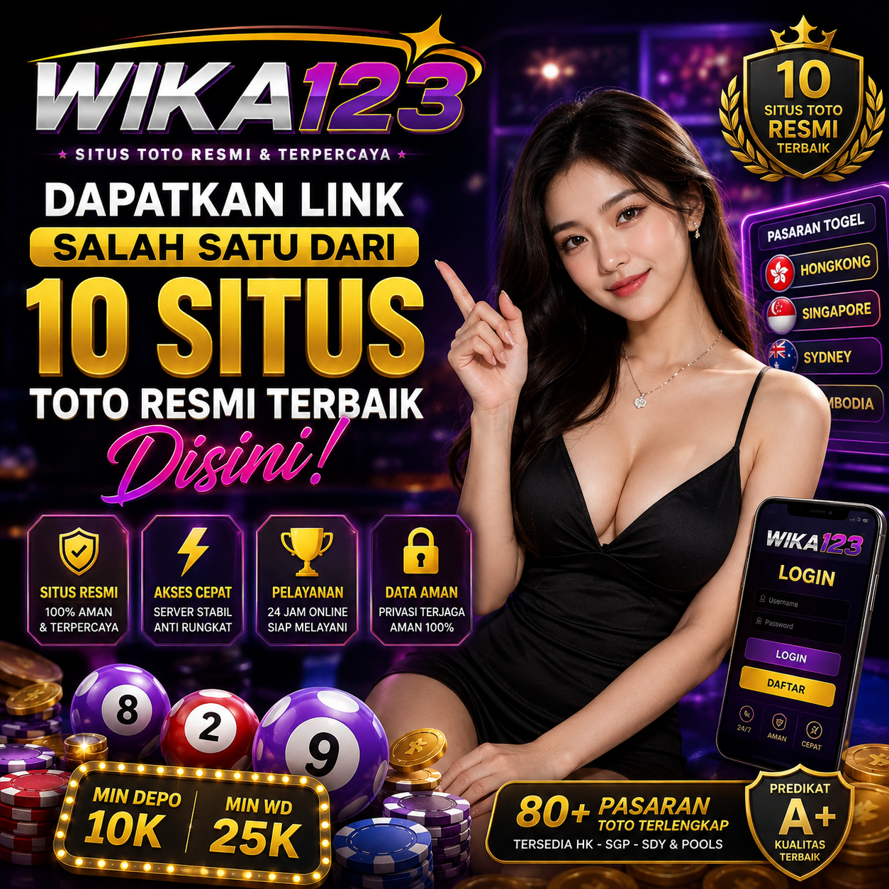 Dapatkan Link Akses WIKA123 Selaku Salah Satu Dari 10 Situs Toto Togel Resmi Terbaik